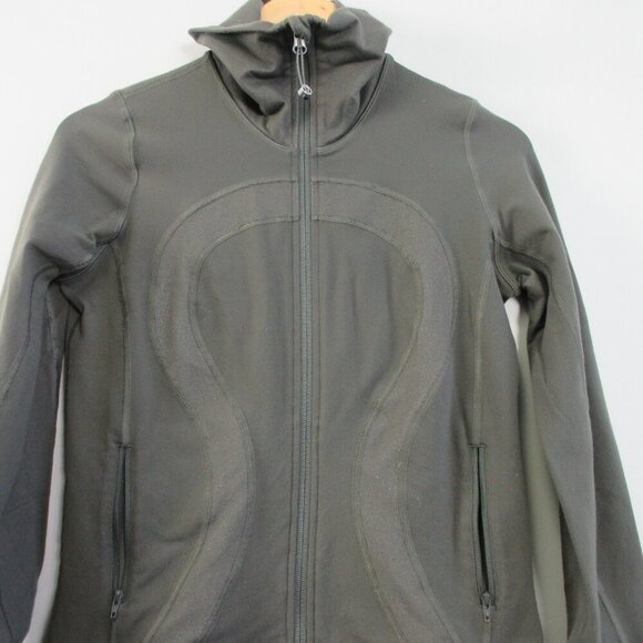 Lululemon Women Define Jacket 6 Green Thumbholes Activewear Stretch Outdoor - Picture 2 of 9